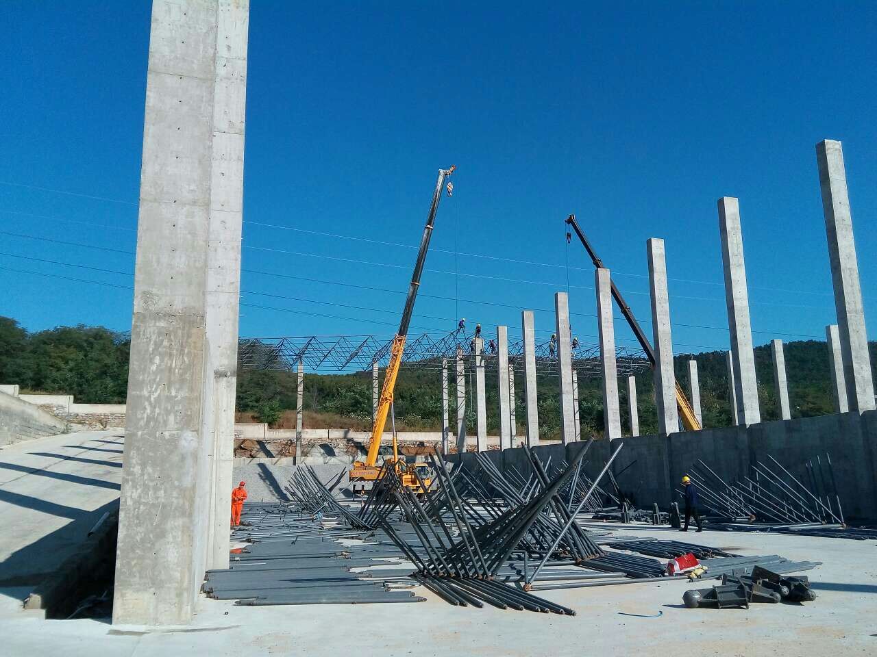 公主岭威海搅拌站网架